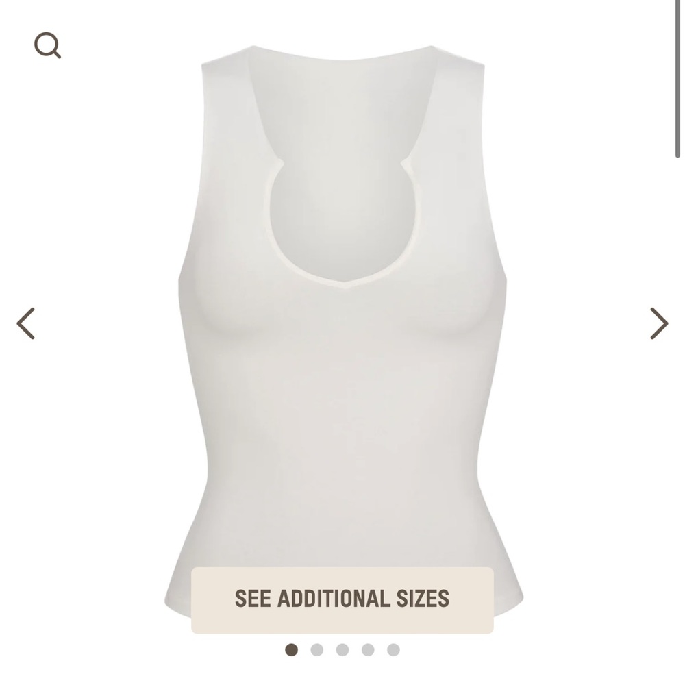 SKIMS Cotton Sleep Split Neck Tank in Marble size S NWT